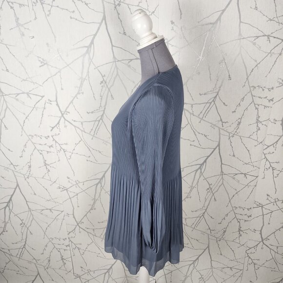 Wilfred Blue Accordion Pleated Daydreamer Mini Dress - Picture 4 of 7